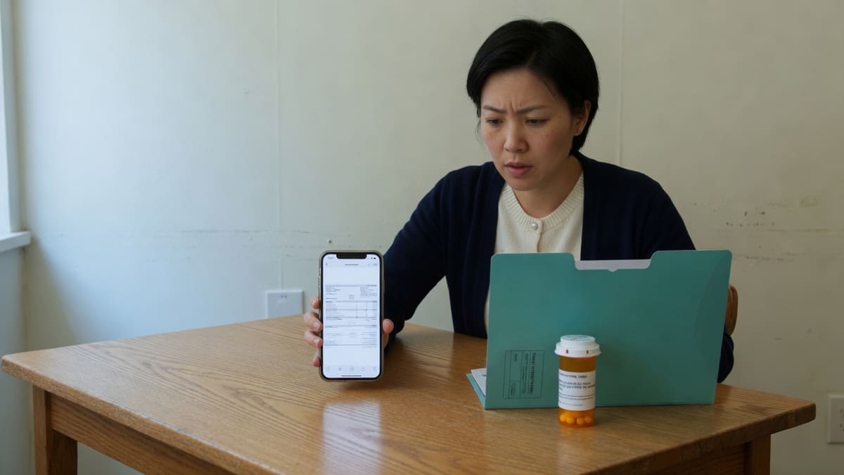Phone Files app showing a hospital-bill JPG under 80KB after compress, ready to attach to a claim